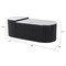 Homeroots Set of Two Black And White Wood And Faux Marble Oval Drum Bunching Coffee Tables 576838 - alternate 7