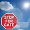 Signmission Stop For Gate, 10 Inch X 10 Inch, Plastic Sign OC-P-10-286 - alternate 5