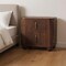Homeroots 21" Brown Solid Wood Distressed Two Drawer Nightstand 712843 - alternate 9