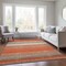 Homeroots 9' X 12' Coral Ivory And Gray Striped Washable Indoor Outdoor Area Rug 614807 - alternate 8