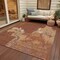 Homeroots 3' X 5' Orange And Burnt Orange Abstract Washable Indoor Outdoor Area Rug 609172 - alternate 4