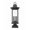 Z-Lite Tiberius 4 Light Outdoor Pier Mounted Fixture, Black/Clear Seedy, 9 In W x 27 In H 5017PHBS-SQPM-BK - alternate 4
