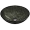 Vigo Giovanni Onyx Gray Glass 17 in. L x 17 in. W x 6 in. H Round Vessel Bathroom Sink VG07051 - alternate 1
