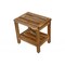 Homeroots 18" Contemporary Teak Shower Stool Or Bench With Shelf In Natural Finish 376749 - alternate 6