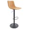 Leisuremod Tilbury Modern Adjustable Bar Stool with Footrest and 360-Degree Swivel, Light Brown TS29BR - alternate 1