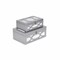 Homeroots Set of Two Silver Mirrored Glass And Wood Box With Lid, 2PK 399675 - alternate 1