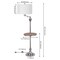 Jonathan Y Cora 60" Modern Metal LED Floor Lamp w/ Integrated Wood Side Table and Swing Arm, Chrome/Brown Wood JYL3055E - alternate 9