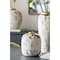 Homeroots 8" Gray Ivory And Gold Modern Abstract Ceramic Table Vase 574216 - alternate 1