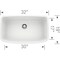 Blanco Valea SILGRANIT 32in Super Single Undermount Kitchen Sink - White 441773 - alternate 3