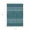 Homeroots 5' X 8' Teal Blue Aqua And Ivory Tribal Washable Indoor Outdoor Area Rug 582591 - alternate 8