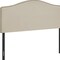 Homeroots Beige Linen Blend Upholstered Arched Full Headboard With Nail Head Trim 490190 - alternate 4