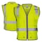 Dome75 Safety Vest, Polyester, Reinforced Front Zipper Closure Closure, HiVis Yellow, Size MD DV3521 - alternate 1