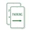 Signmission Parking With Right Arrow, 12'' X 18'' 2 Signs, Heavy Gauge Aluminum, 2PK A-1218-2PACK-24899 - alternate 1
