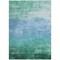 Homeroots 8' X 10' Teal Blue And Aqua Striped Washable Indoor Outdoor Area Rug 610910 - alternate 7