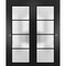 Sartodoors Sliding Closet Bypass Doors with Hardware Planum 2132 Black 36x84 (2* 18x84) Solid Core PLANUM2132DBD-BLK-36 x 84 (2* 18x84) - alternate 1