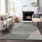 Homeroots 10' X 14' Charcoal And Ivory Geometric Washable Indoor Outdoor Area Rug 597624 - alternate 6