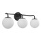 Jonathan Y Louis Parisian Globe 25" 3-Light Metal/Frosted Glass Modern Contemporary LED Vanity Light, Black JYL3536B - alternate 8