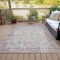 Homeroots 10' X 14' Taupe And Ivory Patchwork Washable Indoor Outdoor Area Rug 631442 - alternate 6
