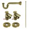 Kingston Brass Bathroom Plumbing Supply Kit, 1/2" NPT Female Inlet x 3/8" O.D. Compression Outlet, Antique Brass KPK403 - alternate 1
