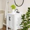Flash Furniture Vega 24in. Vanity w/Sink, Soft Close Doors & Open Shelf, Carrara Marble, Black Hardware, Wht/Wht FS-VEGA24-WH-HDBLK-GG - alternate 8