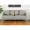Homeroots 75" Light Gray Genuine Leather Sofa With Silver Legs 480919 - alternate 5