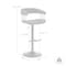 Armen Living Calista Adjustable Bar Stool in Black Faux Leather with Golden Bronze and Black Metal LCCABACOBLK - alternate 6