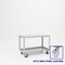 Pucel Heavy Duty Shop Truck, 48 in W x 24 in D x 33.5 in H, Two Shelves, Push Handle, Black 2448-DT-2S - alternate 1