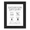 Homeroots Bathroom Guide Black Framed Print Bathroom Wall Art 530100 - alternate 1