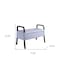 Homeroots 17in Black And Gray Upholstered 100% Polyester Trellis Entryway Bench With Flip Top 469440 - alternate 2
