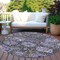 Homeroots 8' Purple And Black Round Damask Washable Indoor Outdoor Area Rug 609102 - alternate 6