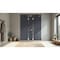 Vdomdoors Aluminum Double Doors Cynex 6777 Grey Top Transom Mirrored Clear Glass Modern Painted (W72xH80+14) CYNEX6777DEXD-GRE-W72xH80+14-LH-I - alternate 3