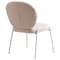 Leisuremod Celestial Boucle Dining Side Chair with White Powder Coated Iron Frame, Beige CCW-23BG - alternate 5