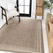 Jonathan Y Lido Traditional Casual Pinstripe Border Beige/Cream 5 ft. x 8 ft. Indoor/Outdoor Area Rug TSN210A-5 - alternate 6