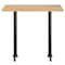 Flash Furniture Bennett 30 in x 48 in Solid Wood Indoor Tabletop in Natural with Dual 5 in x 22 in Bar GSF-REC3048-NAT-T0522B-GG - alternate 5