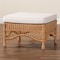 Bali & Pari Brooklyn Bohemian Light Honey Braided Rattan Ottoman Stool 250-13845-ZORO - alternate 7