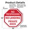 Signmission No Trespassing No Landing Private D, 10 inch X 10 inch, Plastic Sign, 2PK OC-P-2PACK-10-95 - alternate 7