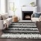 Homeroots 5' X 8' Black Gray And Ivory Striped Washable Indoor Outdoor Area Rug 598317 - alternate 8