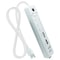 Digital Energy Heavy-Duty Surge Protector Power Strip, 10 Outlets W/ 2 USB Ports and Coaxial, 25ft Cord, Wht DSS5-1022-WHT - alternate 4