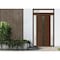 Vdomdoors Front Exterior Prehung Metal-Plastic Door, Manux 8112 Walnut, 2 Side and Top Sidelite Transom, Offi MANUX8112EXD-WLN-W12+36+12xH80+14-RH - alternate 1