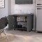 Homeroots 35" X 39" Gray And Silver Stainless Steel and Wood Utility Cabinet With Sink 553692 - alternate 6