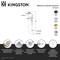 Kingston Brass Wall Mount Rain Drop Shower System with Hand Shower, Matte Black KSG2620D - alternate 3