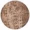 Homeroots 8' Chocolate Round Ikat Washable Indoor Outdoor Area Rug 576985 - alternate 5