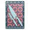 Spice By Tia Mowry Savory Saffron 6 Piece Knife and Cutting Board Set in Blue and Pink 80485.06R - alternate 1