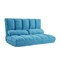 Homeroots 47" Blue Fabric Reclining Sofa With Toss Pillows 601952 - alternate 1