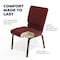 Flash Furniture Burgundy Fabric Church Chair, PK4 4-XU-CH-60096-BYXY56-GG - alternate 9
