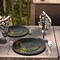 Smarty Had A Party 7.5" Black with Gold Brushstroke Round Disposable Plastic Appetizer/Salad Plates (120 Plates), 120PK 917BG-CASE - alternate 7