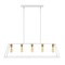Jonathan Y Floyd 38" 5-Light Bohemian Farmhouse Iron Adjustable LED Pendant, White/Brass Gold JYL7521B - alternate 7