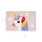 Homeroots 32" Pink And Yellow Cotton Unicorns Youthful Bath Rug 635395 - alternate 3