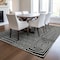 Homeroots 3' X 5' Black And Ivory Geometric Washable Indoor Outdoor Area Rug 596902 - alternate 9
