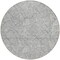 Homeroots 8' Gray And Ivory Round Floral Washable Indoor Outdoor Area Rug 594631 - alternate 7